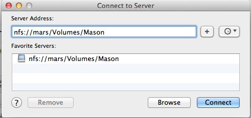 How to mount NFS shares in OSX Mountain Lion